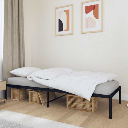 sengeramme 90x190 cm metal sort
