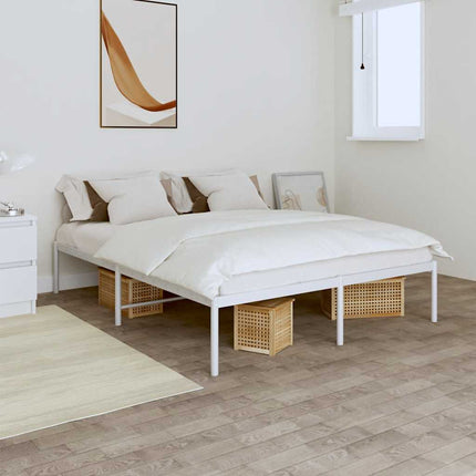 sengeramme 140x190 cm metal hvid