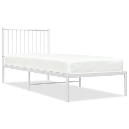 sengeramme med sengegavl 80x200 cm metal hvid