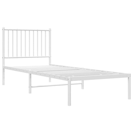 sengeramme med sengegavl 80x200 cm metal hvid