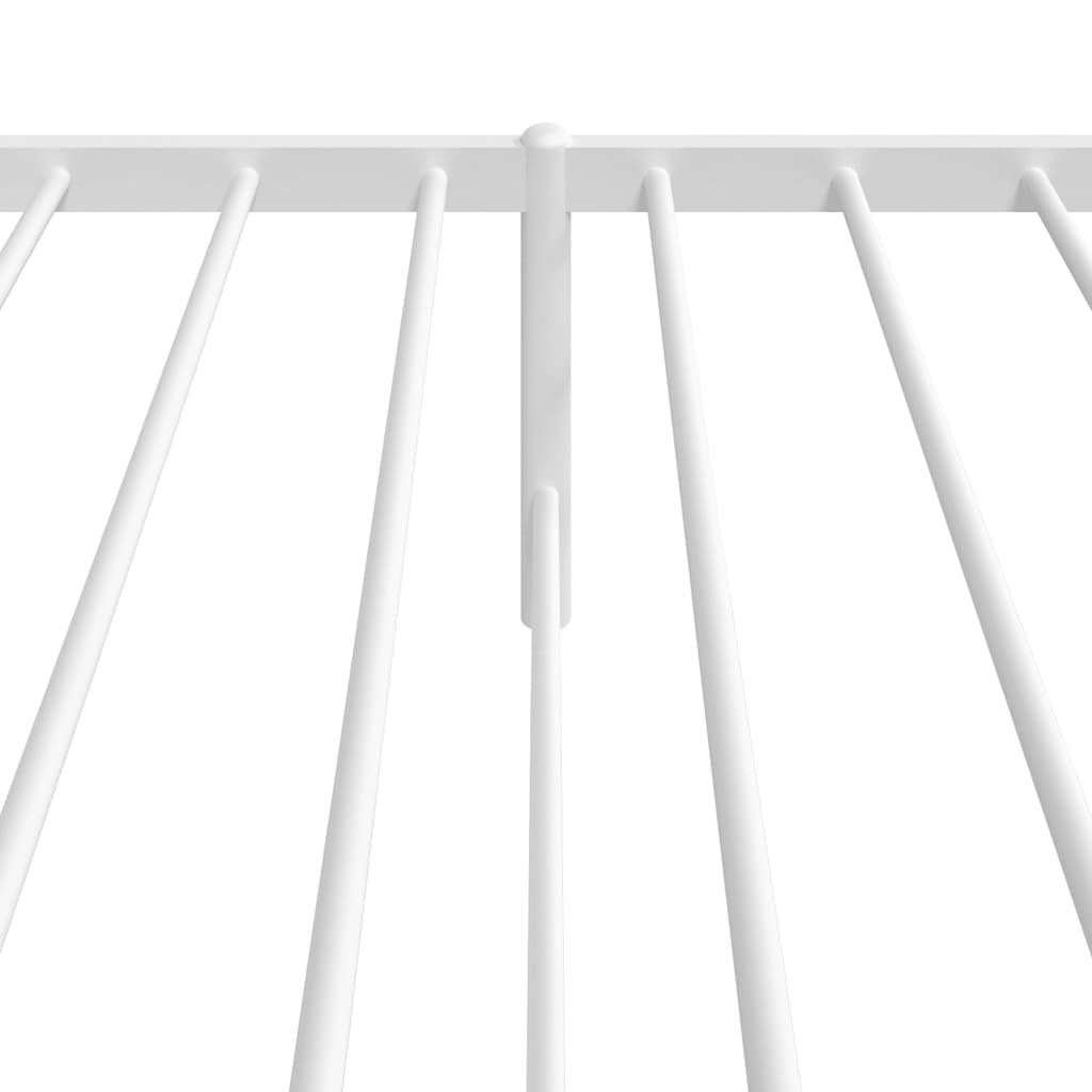 sengeramme med sengegavl 100x200 cm metal hvid