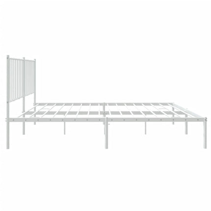 sengeramme med sengegavl 140x190 cm metal hvid