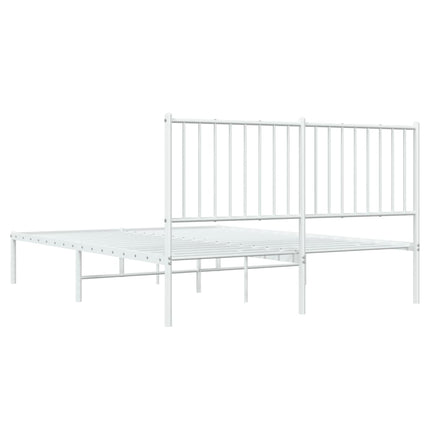 sengeramme med sengegavl 140x190 cm metal hvid