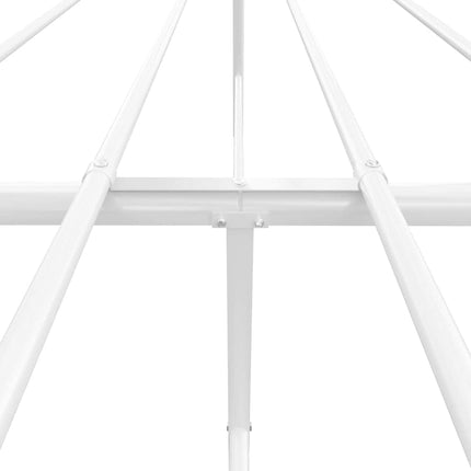 sengeramme med sengegavl 150x200 cm metal hvid