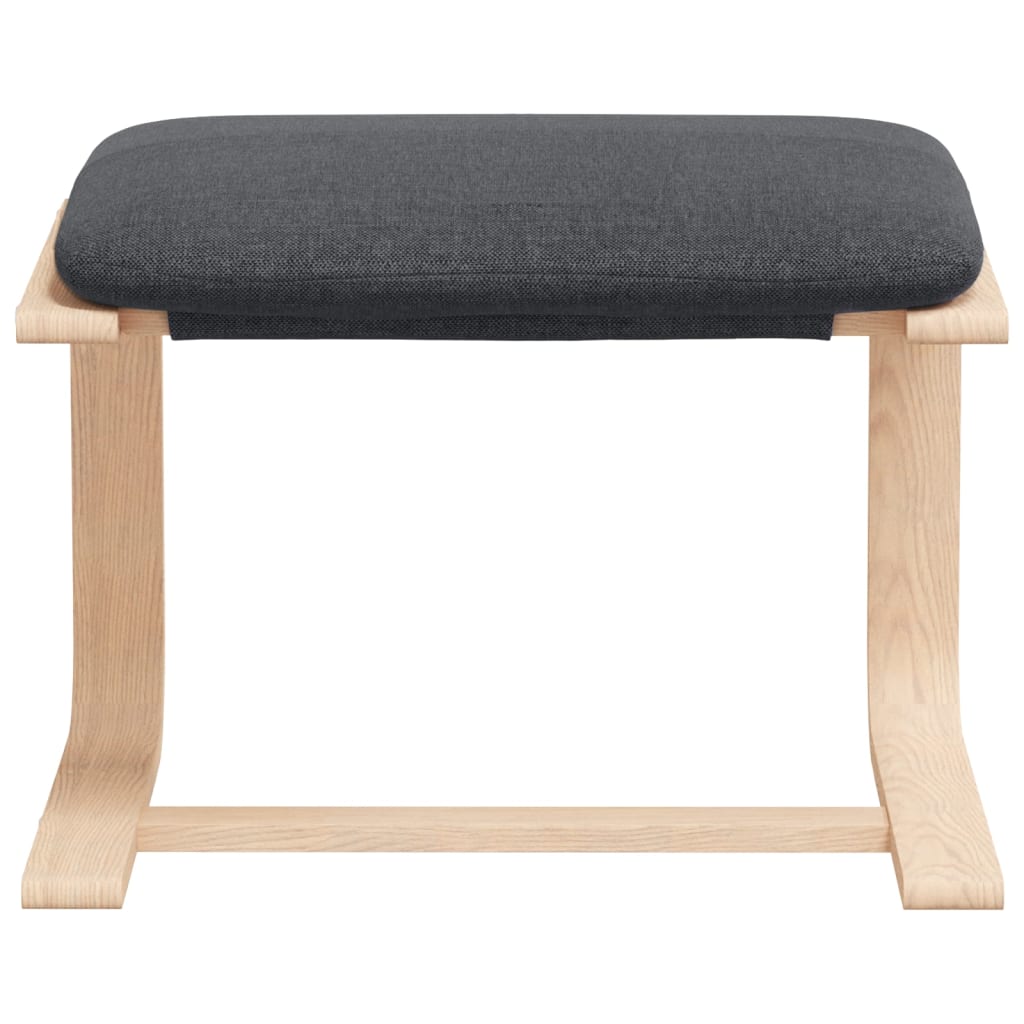 lænestol med fodskammel Stof grå