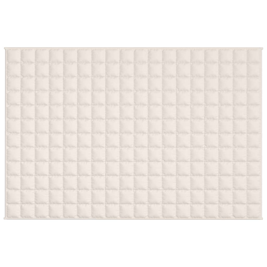 tyngdetæppe 122x183 cm 9 kg stof lys cremefarve