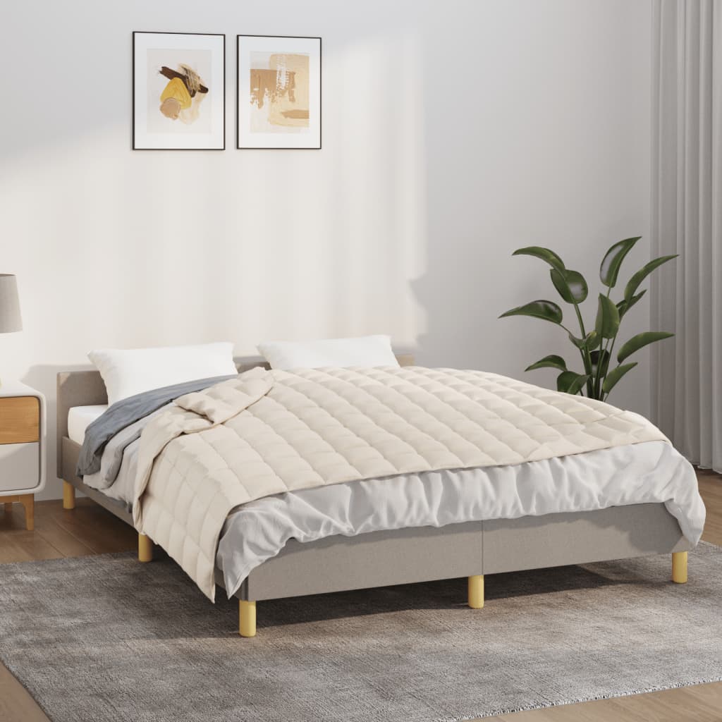 tyngdetæppe 122x183 cm 9 kg stof lys cremefarve