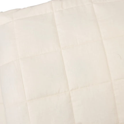 tyngdetæppe 135x200 cm 10 kg stof lys cremefarve