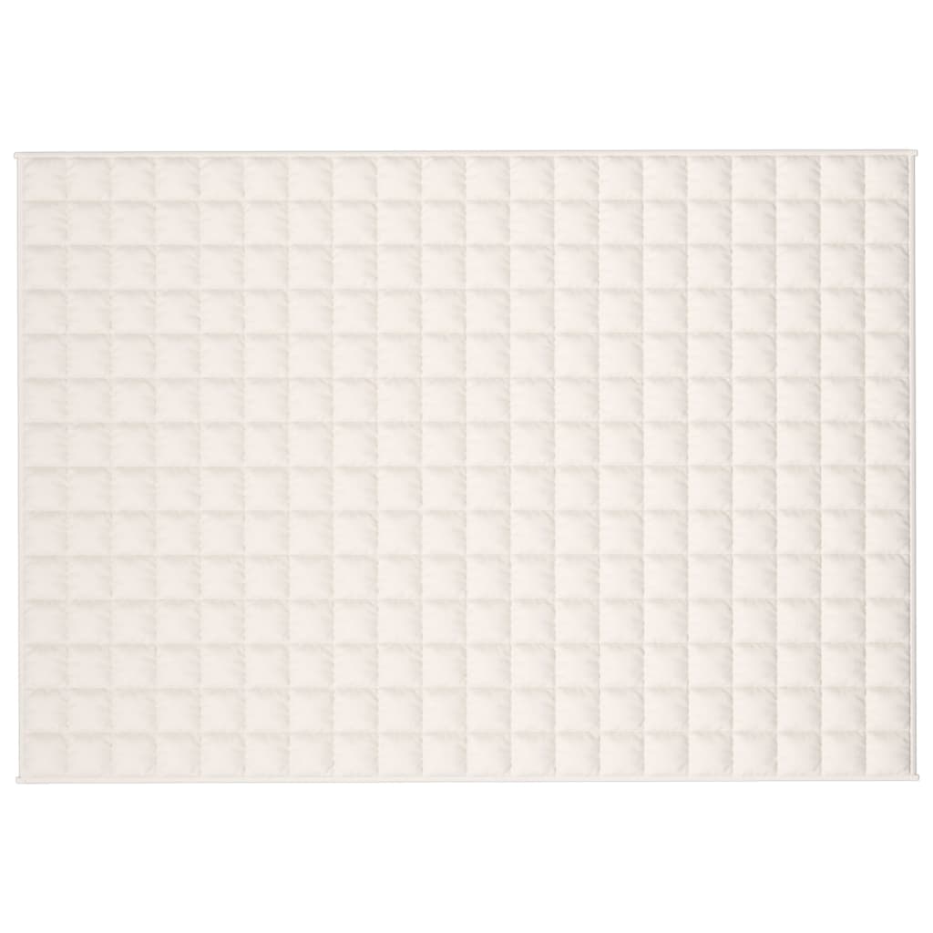 tyngdetæppe 140x200 cm 10 kg stof lys cremefarve