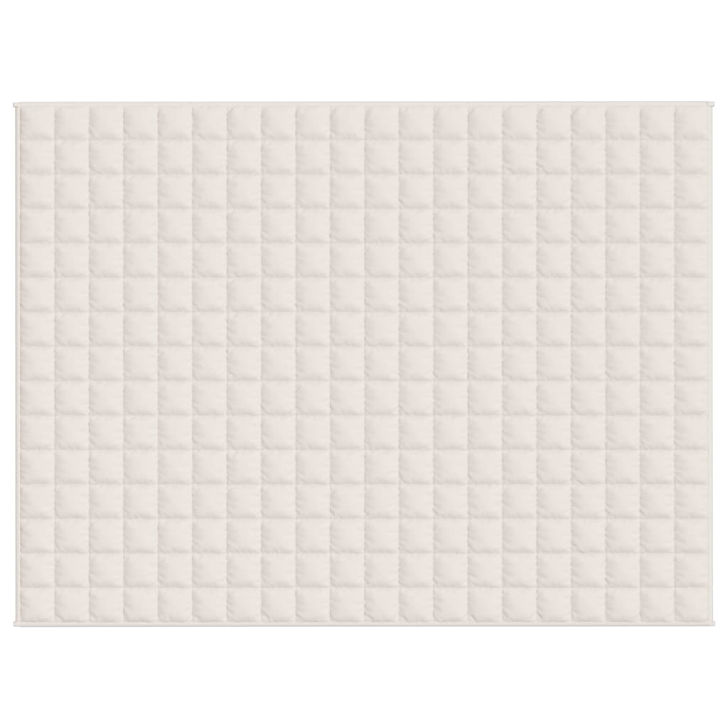 tyngdetæppe 152x203 cm 7 kg stof lys cremefarve