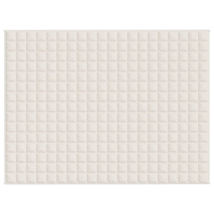 tyngdetæppe 152x203 cm 11 kg stof lys cremefarve