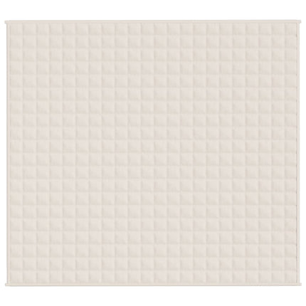 tyngdetæppe 200x220 cm 9 kg stof lys cremefarve