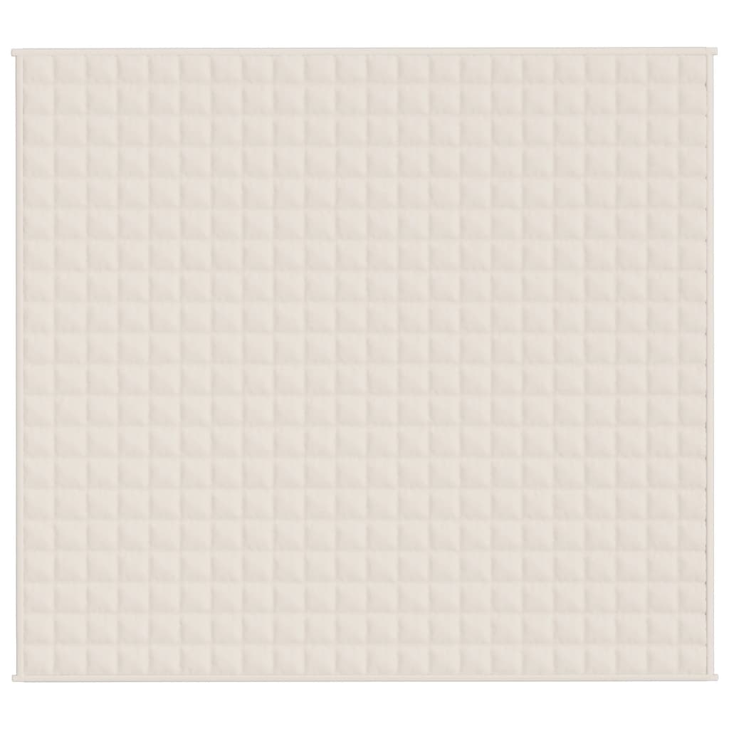 tyngdetæppe 200x230 cm 9 kg stof lys cremefarve