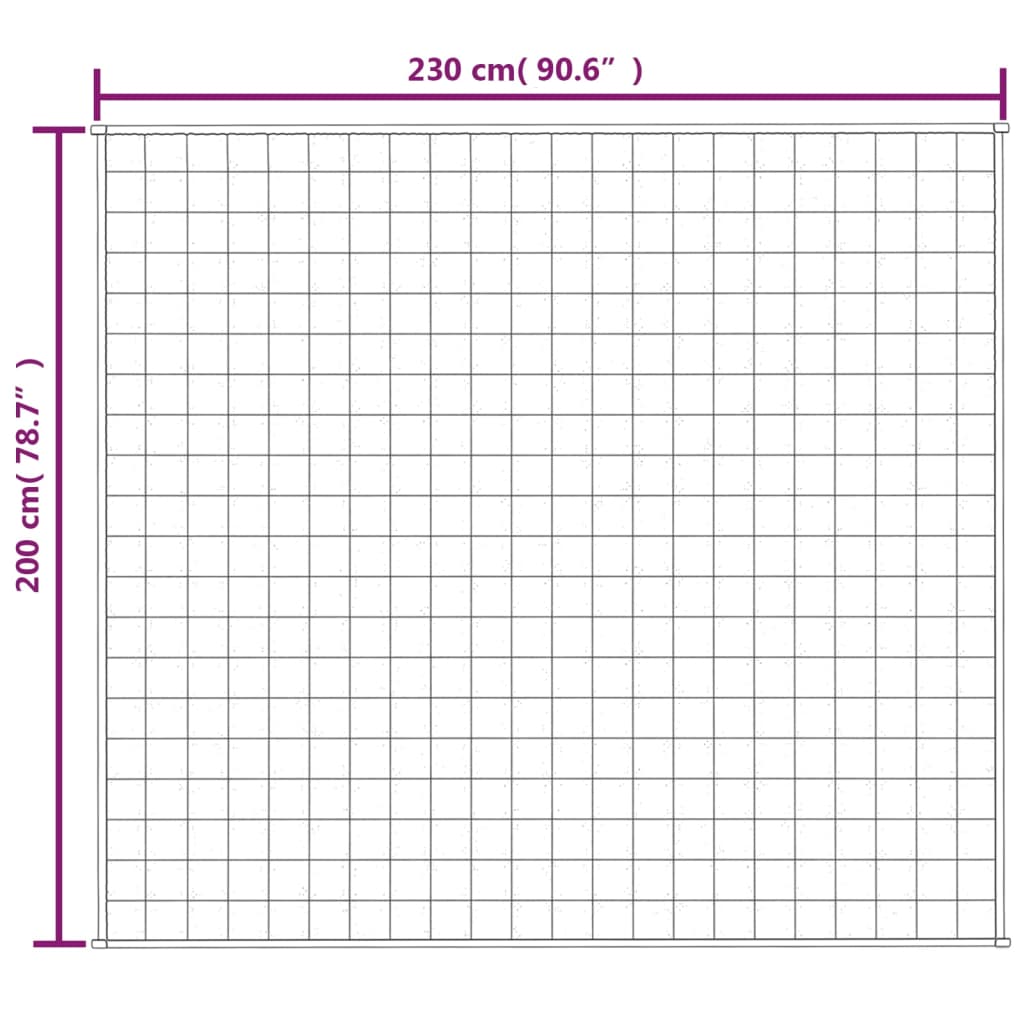 tyngdetæppe 200x230 cm 9 kg stof lys cremefarve