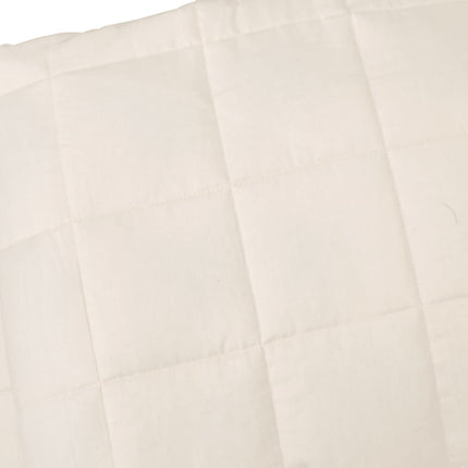 tyngdetæppe 200x220 cm 13 kg stof lys cremefarve