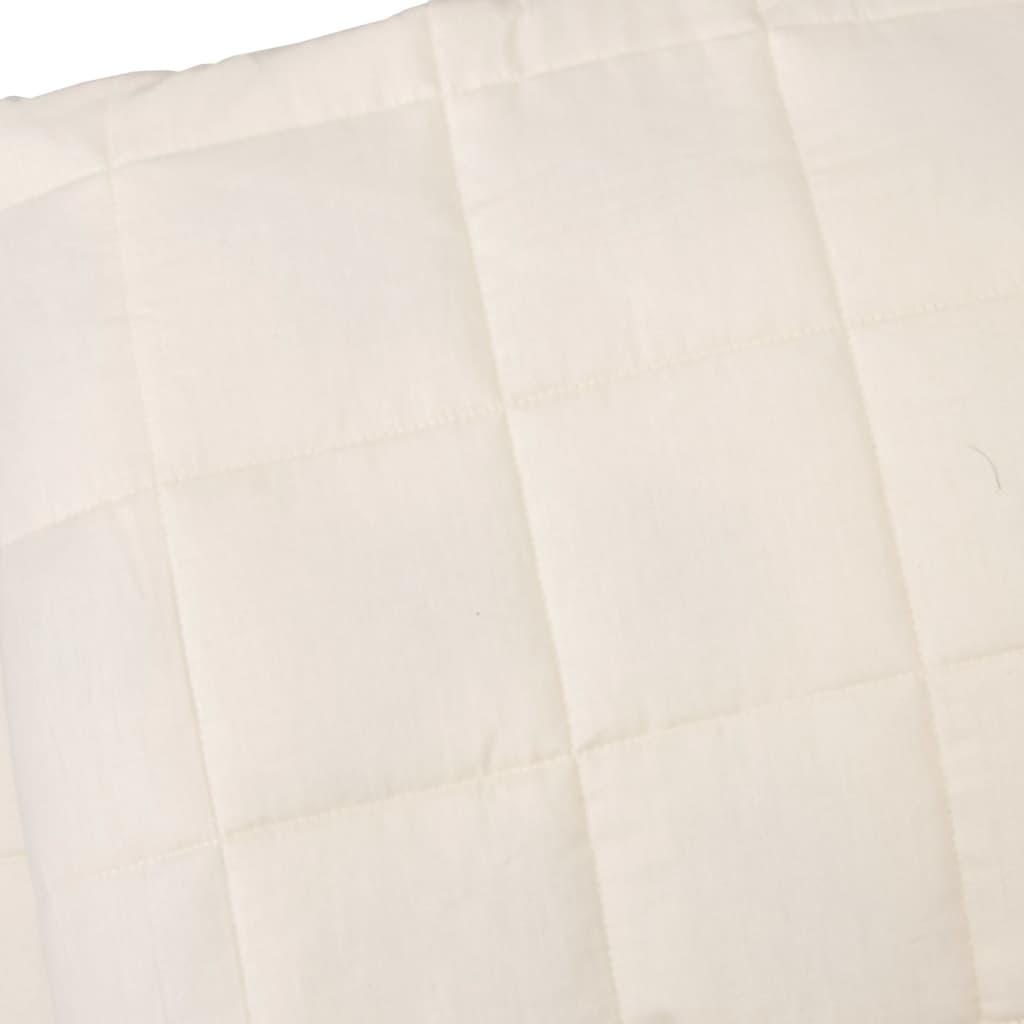tyngdetæppe 200x230 cm 13 kg stof lys cremefarve