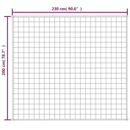 tyngdetæppe 200x230 cm 13 kg stof lys cremefarve