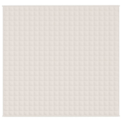 tyngdetæppe 220x230 cm 11 kg stof lys cremefarve