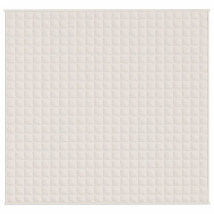 tyngdetæppe 220x240 cm 11 kg stof lys cremefarve
