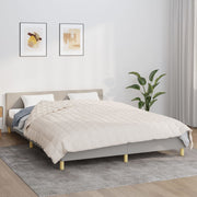 tyngdetæppe 220x230 cm 15 kg stof lys cremefarve