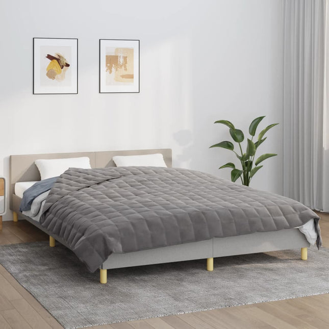 tyngdetæppe 220x240 cm 11 kg stof grå