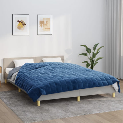 tyngdetæppe 200x220 cm 13 kg stof blå
