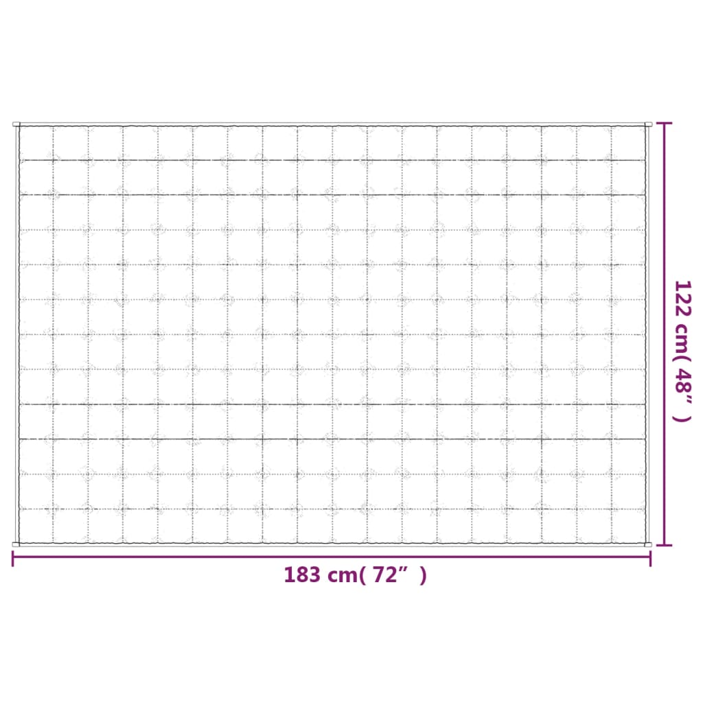 tyngdetæppe 122x183 cm 5 kg stof lys cremefarve