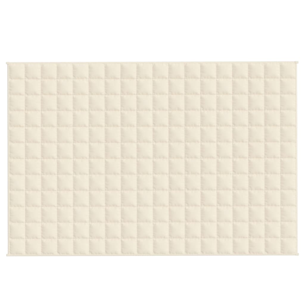 tyngdetæppe 122x183 cm 9 kg stof lys cremefarve