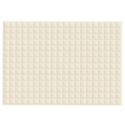 tyngdetæppe 135x200 cm 10 kg stof lys cremefarve