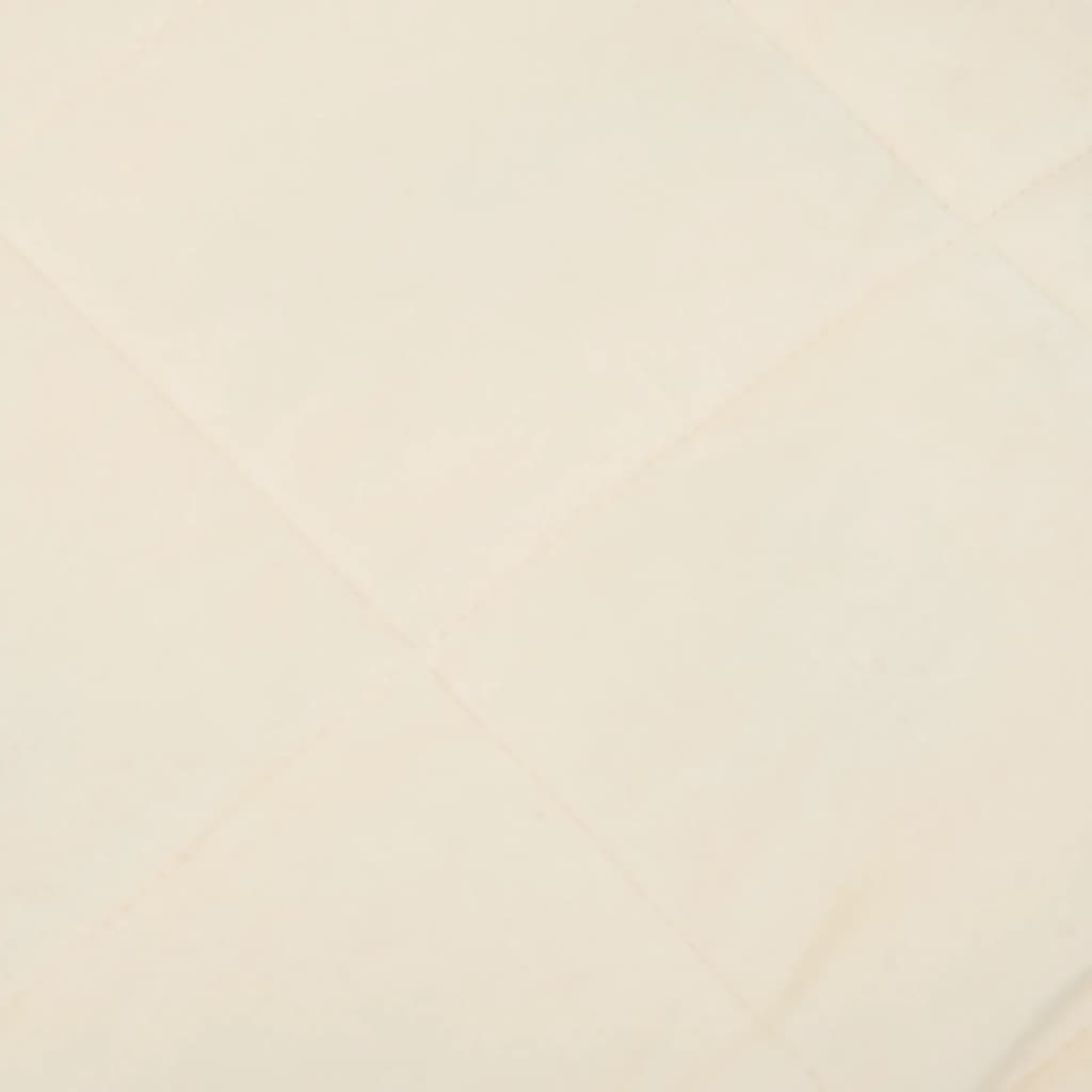 tyngdetæppe 135x200 cm 10 kg stof lys cremefarve
