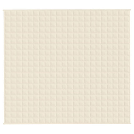 tyngdetæppe 200x230 cm 9 kg stof lys cremefarve