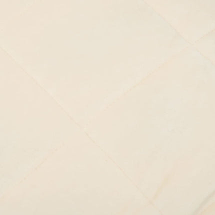 tyngdetæppe 200x230 cm 9 kg stof lys cremefarve
