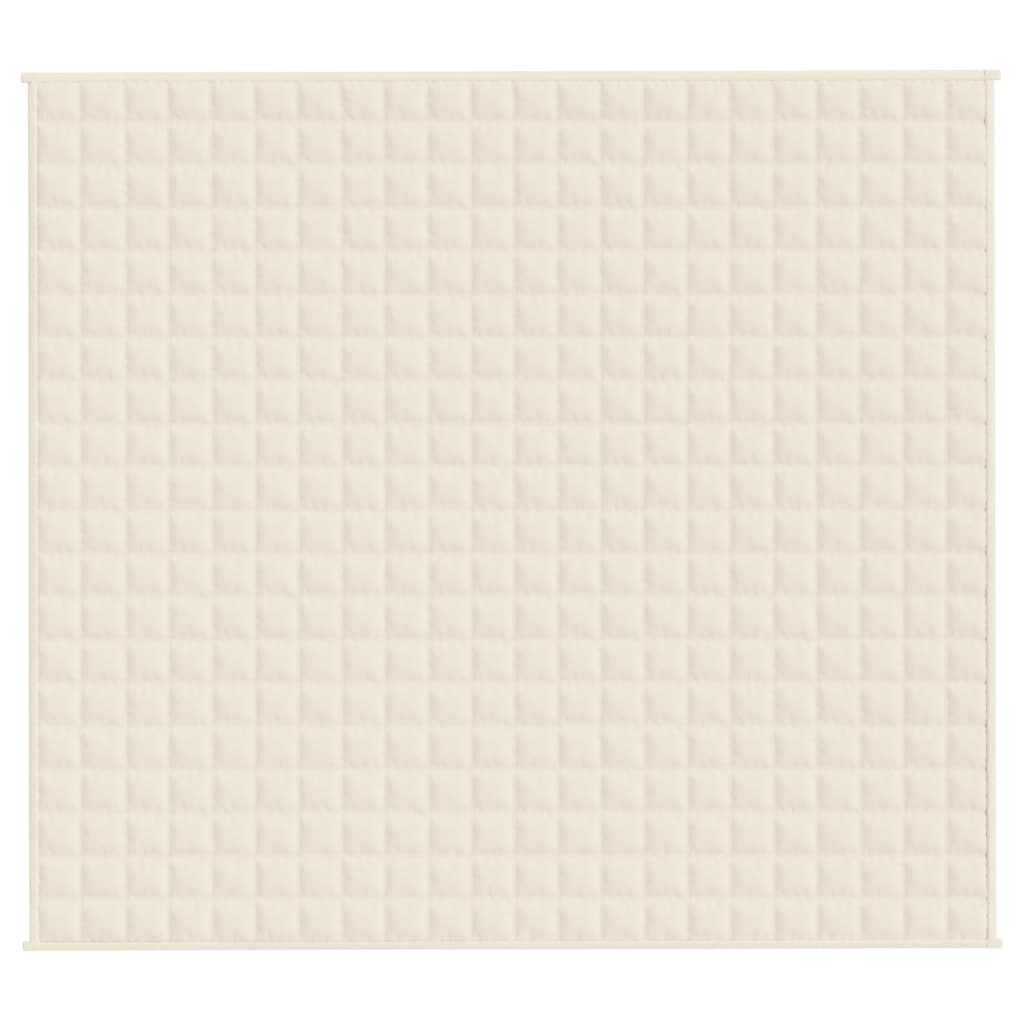 tyngdetæppe 200x220 cm 13 kg stof lys cremefarve