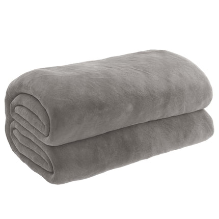 tyngdetæppe med betræk 135x200 cm 10 kg stof grå