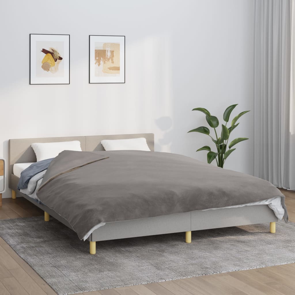 tyngdetæppe med betræk 200x220 cm 9 kg stof grå