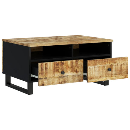 sofabord 80x54x40 cm massivt mangotræ og konstrueret træ