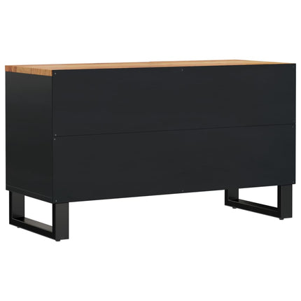 tv-bord 80x33x46 cm massivt akacietræ og konstrueret træ