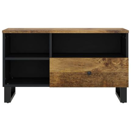 tv-bord 80x33x46 cm massivt mangotræ og konstrueret træ