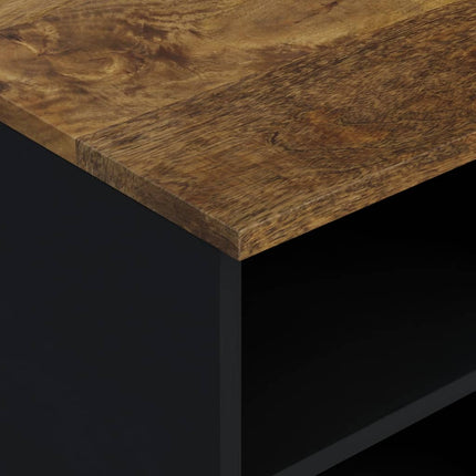 tv-bord 80x33x46 cm massivt mangotræ og konstrueret træ