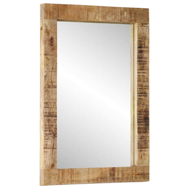 spejl 70x50 cm massivt mangotræ og glas