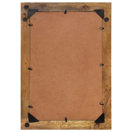 spejl 70x50 cm massivt mangotræ og glas