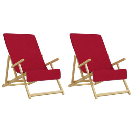 strandhåndklæder 2 stk. 60x135 cm 400 GSM stof bourgogne