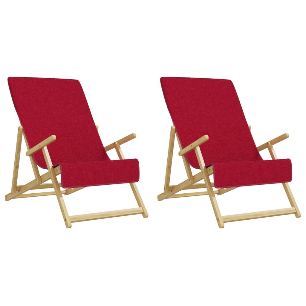 strandhåndklæder 2 stk. 60x135 cm 400 GSM stof bourgogne