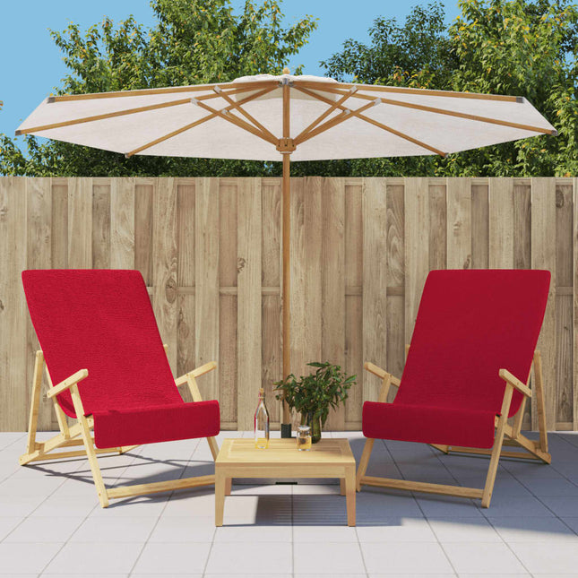 strandhåndklæder 2 stk. 60x135 cm 400 GSM stof bourgogne