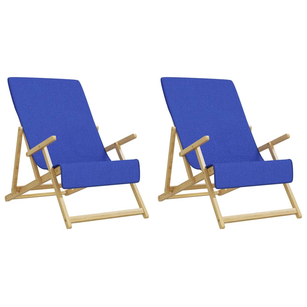 strandhåndklæder 2 stk. 60x135 cm 400 GSM stof kongeblå