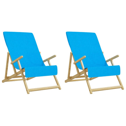 strandhåndklæder 2 stk. 60x135 cm 400 GSM stof turkis