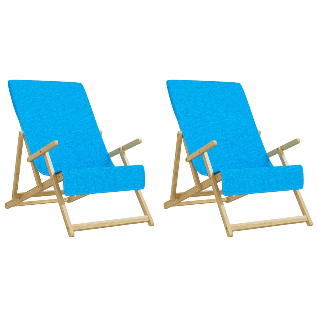 strandhåndklæder 2 stk. 60x135 cm 400 GSM stof turkis