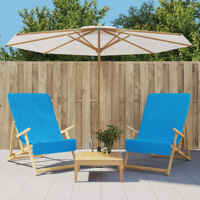 strandhåndklæder 2 stk. 60x135 cm 400 GSM stof turkis