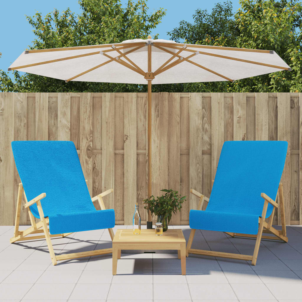 strandhåndklæder 2 stk. 60x135 cm 400 GSM stof turkis