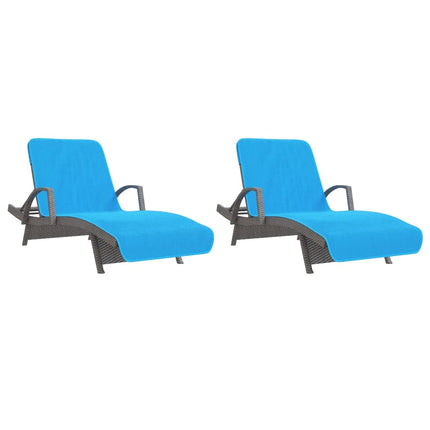 strandhåndklæder 2 stk. 75x200 cm 400 GSM stof turkis